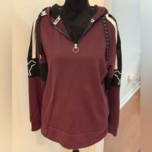 PINK by Victoria’s Secret Purple Hoodie with Black Dog Logo